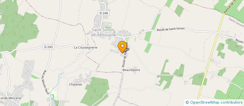 localisation de l'entreprise MONSIEUR MARC SABLON  SAINT-SIMON-DE-PELLOUAILLE