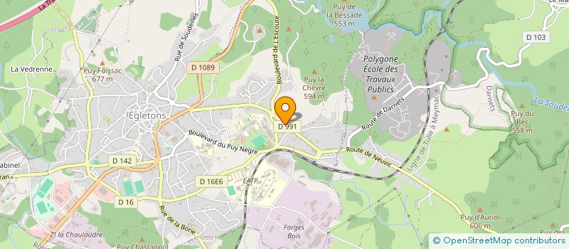 localisation de l'entreprise MONSIEUR MARC SAUVEGRAIN  EGLETONS