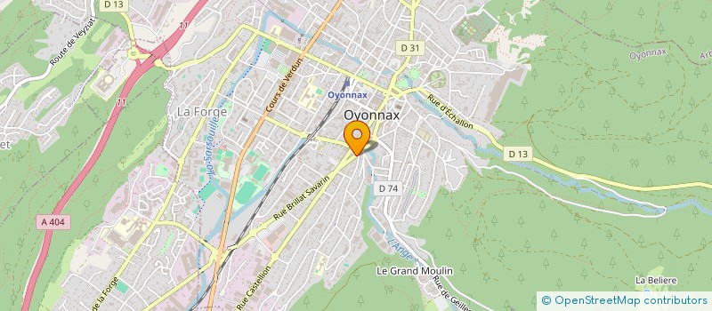 localisation de l'entreprise MONSIEUR MARC THEVENIN  OYONNAX