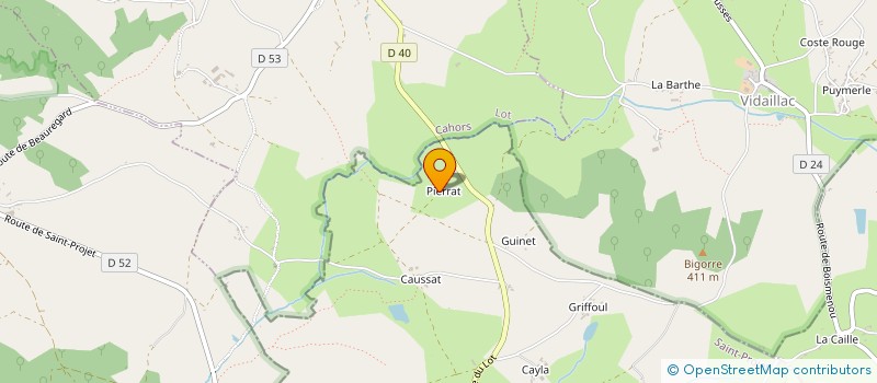 localisation de l'entreprise MONSIEUR MARC VILLAROYA  CAYLUS