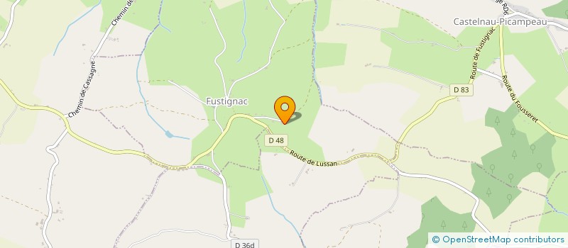 localisation de l'entreprise MONSIEUR MARC VISSER  FUSTIGNAC