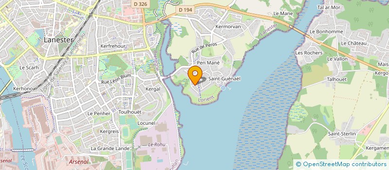 localisation de l'entreprise MONSIEUR MARC-YVES GUILLEVIC  LANESTER