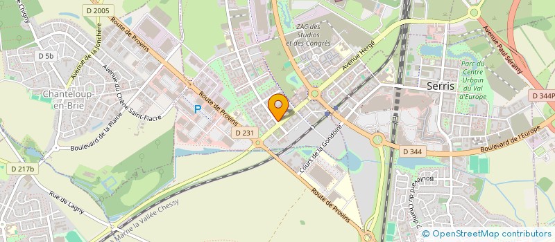 localisation de l'entreprise MONSIEUR MARC ZHONG  MONTEVRAIN