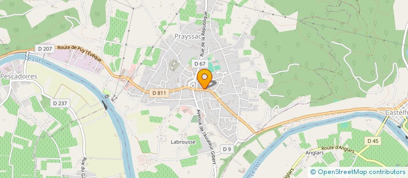 localisation de l'entreprise MONSIEUR MARCEAU FRAYSSINET  PRAYSSAC