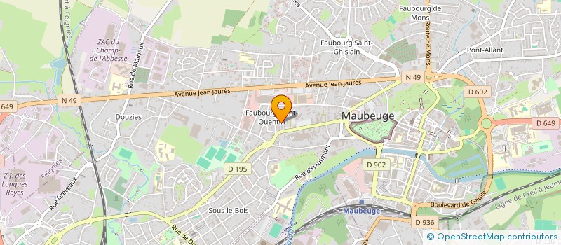 localisation de l'entreprise MONSIEUR MARCEAU VOITURON  MAUBEUGE