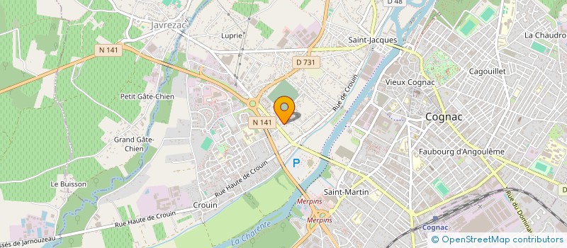 localisation de l'entreprise MONSIEUR MARCEL AMY à COGNAC