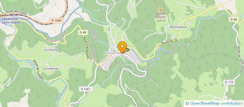 localisation de l'entreprise MONSIEUR MARCEL AUMEGEAS  AUBAZINES