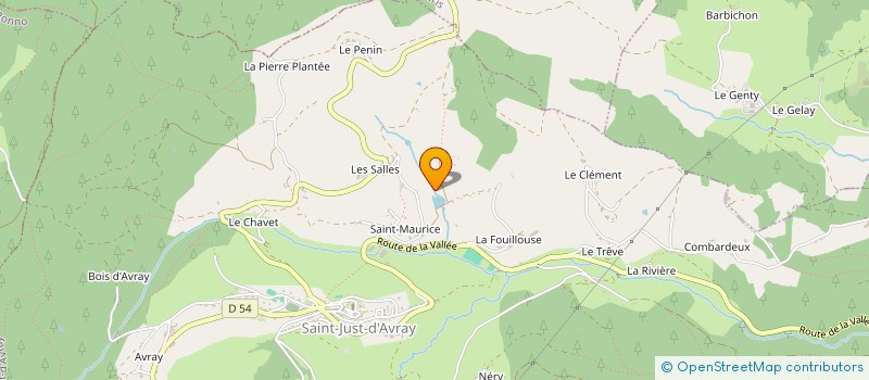 localisation de l'entreprise MONSIEUR MARCEL BAJARD  SAINT JUST D'AVRAY