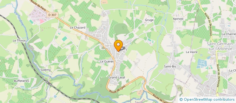 localisation de l'entreprise MONSIEUR MARCEL BARDEY  BULLY