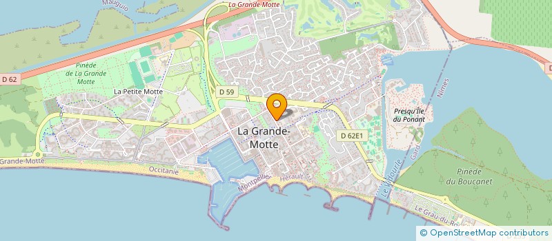 localisation de l'entreprise MONSIEUR MARCEL BERNOBINI  LA GRANDE-MOTTE