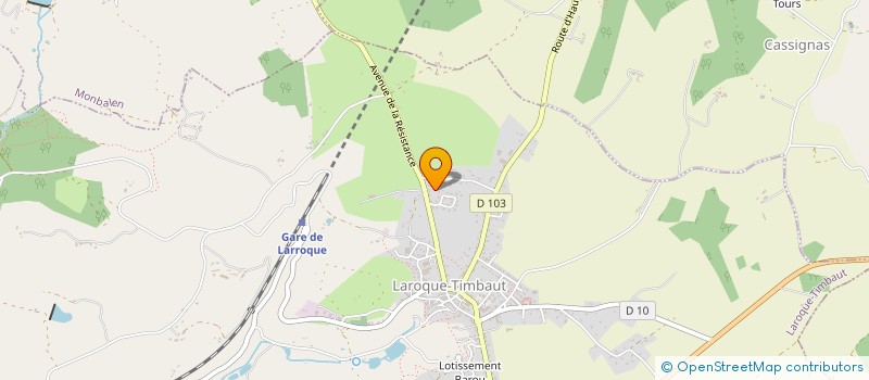 localisation de l'entreprise MONSIEUR MARCEL BIRON  LAROQUE-TIMBAUT