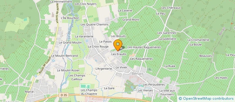 localisation de l'entreprise MONSIEUR MARCEL BODIER  BENAIS