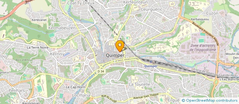 localisation de l'entreprise MONSIEUR MARCEL BOIVIN  QUIMPER