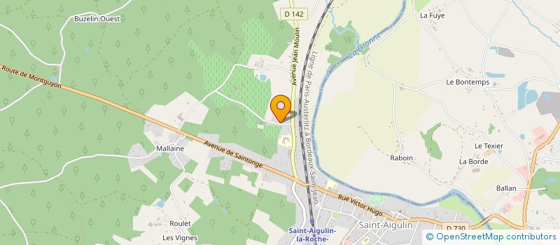 localisation de l'entreprise MONSIEUR MARCEL BOSSION à SAINT-AIGULIN