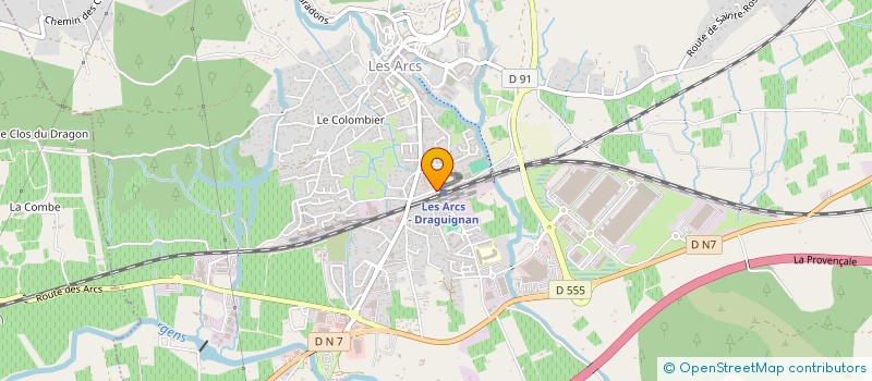 localisation de l'entreprise MONSIEUR MARCEL BRUNET  LES ARCS