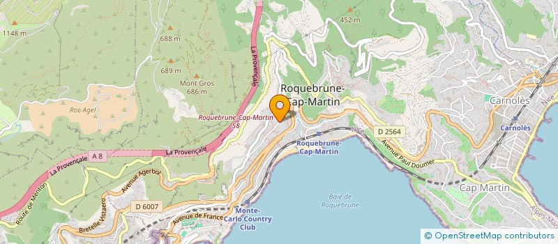 localisation de l'entreprise MONSIEUR MARCEL BRUNET à ROQUEBRUNE-CAP-MARTIN