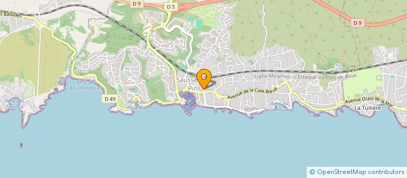 localisation de l'entreprise MONSIEUR MARCEL CERDAN  SAUSSET-LES-PINS