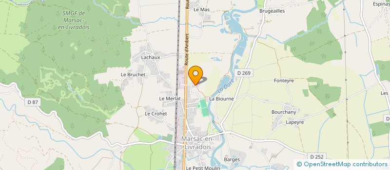 localisation de l'entreprise MONSIEUR MARCEL CHASTEL à MARSAC-EN-LIVRADOIS