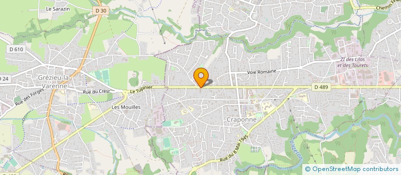 localisation de l'entreprise MONSIEUR MARCEL CHAVANON  CRAPONNE