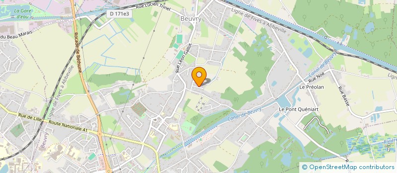 localisation de l'entreprise MONSIEUR MARCEL DEBARRE à BEUVRY