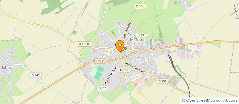 localisation de l'entreprise MONSIEUR MARCEL DELHOTEL à CREVECŒUR-LE-GRAND