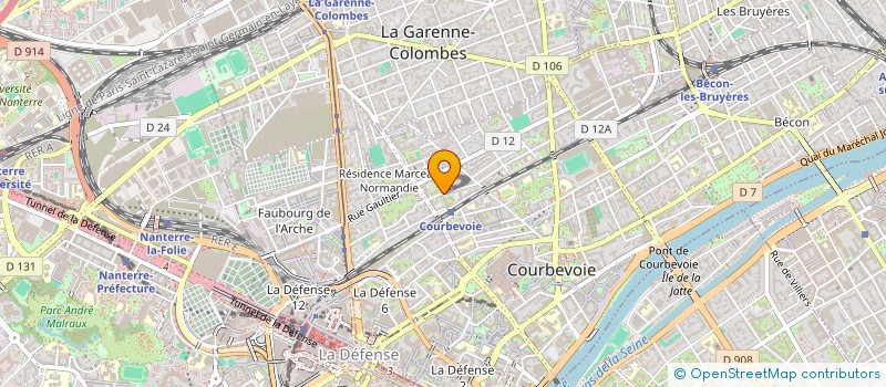 localisation de l'entreprise MONSIEUR MARCEL DODON à COURBEVOIE