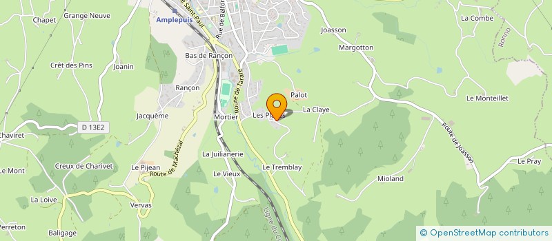 localisation de l'entreprise MONSIEUR MARCEL DUBESSY à AMPLEPUIS