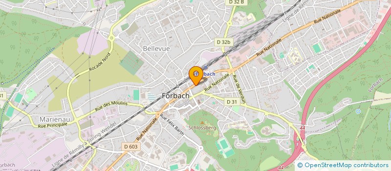 localisation de l'entreprise MONSIEUR MARCEL EYNIUS  FORBACH