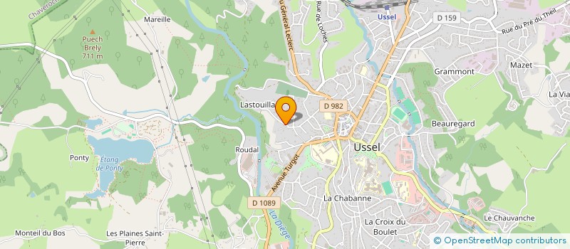 localisation de l'entreprise MONSIEUR MARCEL GALGANI à USSEL
