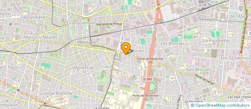 localisation de l'entreprise MONSIEUR MARCEL GASTAUD  VILLEURBANNE