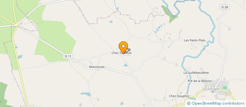 localisation de l'entreprise MONSIEUR MARCEL GOURGEAU  LUCHAPT