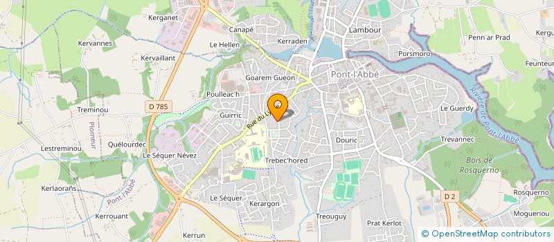 localisation de l'entreprise MONSIEUR MARCEL GOURRET  PONT-L'ABBE