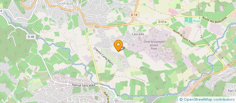 localisation de l'entreprise MONSIEUR MARCEL HARDY à GRIMAUD