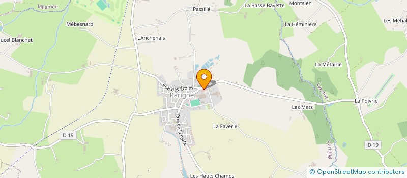 localisation de l'entreprise MONSIEUR MARCEL JAMELOT  PARIGNE