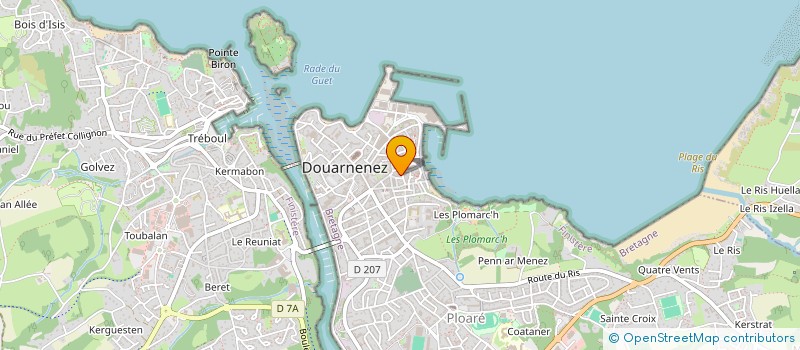 localisation de l'entreprise MONSIEUR MARCEL JOUANNAUD à DOUARNENEZ