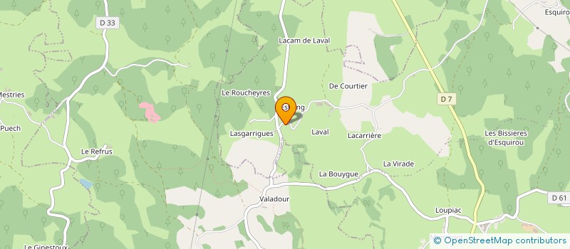 localisation de l'entreprise MONSIEUR MARCEL LAVEISSIERE à LE ROUGET-PERS