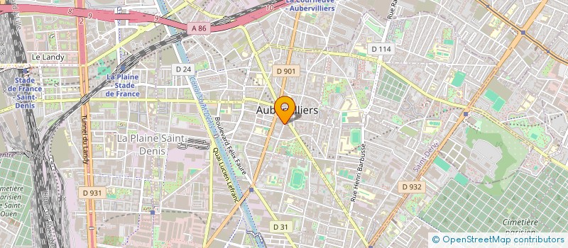 localisation de l'entreprise MONSIEUR MARCEL LECOQ  AUBERVILLIERS