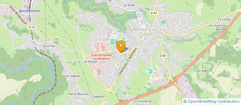 localisation de l'entreprise MONSIEUR MARCEL LYONNET  MONISTROL-SUR-LOIRE