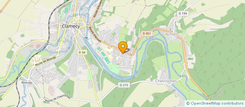 localisation de l'entreprise MONSIEUR MARCEL MAILLARD à CLAMECY