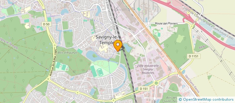 localisation de l'entreprise MONSIEUR MARCEL MAZURE  SAVIGNY-LE-TEMPLE