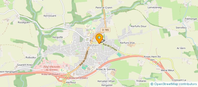 localisation de l'entreprise MONSIEUR MARCEL MOTREFF  PLEYBEN