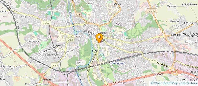 localisation de l'entreprise MONSIEUR MARCEL PEILLET à GUINGAMP