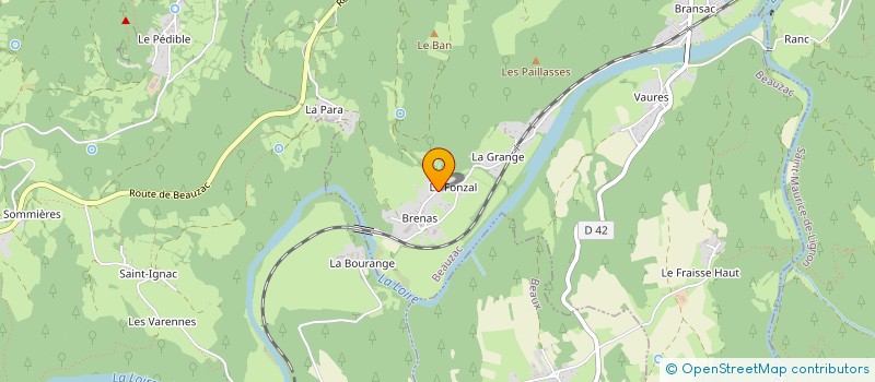 localisation de l'entreprise MONSIEUR MARCEL PERBET  BEAUZAC