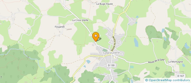 localisation de l'entreprise MONSIEUR MARCEL PEYRAT à LAGRAULIERE