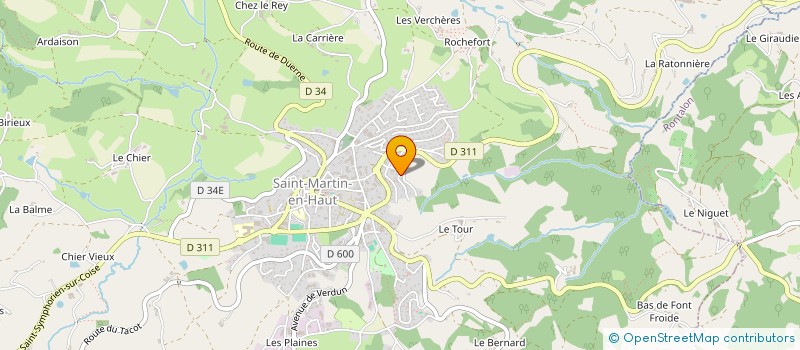 localisation de l'entreprise MONSIEUR MARCEL PIEGAY  SAINT-MARTIN-EN-HAUT