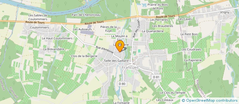 localisation de l'entreprise MONSIEUR MARCEL PINON  FRANCUEIL