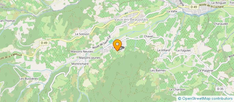 localisation de l'entreprise MONSIEUR MARCEL PULLION à VAUX-EN-BEAUJOLAIS