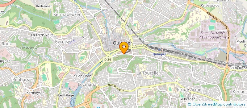 localisation de l'entreprise MONSIEUR MARCEL QUEMERE  QUIMPER