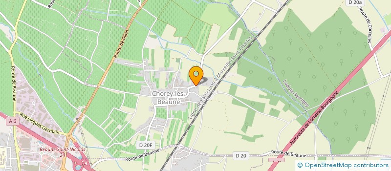 localisation de l'entreprise MONSIEUR MARCEL RICCI  CHOREY-LES-BEAUNE