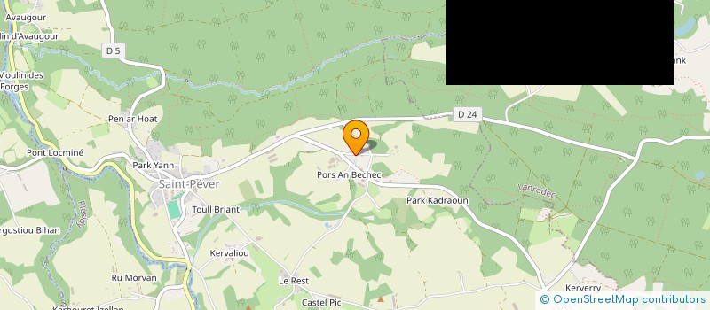 localisation de l'entreprise MONSIEUR MARCEL RIVOALLAN  SENVEN-LEHART